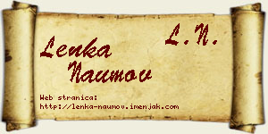 Lenka Naumov vizit kartica